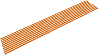 Striped Table Runner, Orange White Vertical Stripe Modern Minimalism Farmhouse Table Kitchen Dinning Table Runner for Indoor Home Decor Birthday Party Wedding, 13X36 Inch8