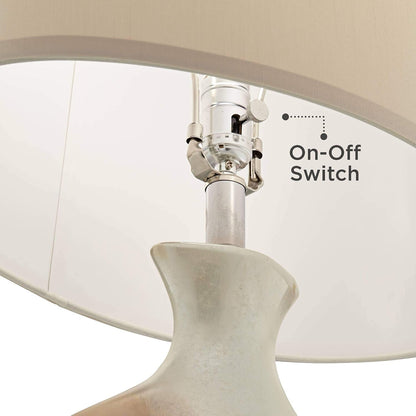 Marci 32" Large Table Lamp Ivory Drip Ceramic Porcelain Modern5