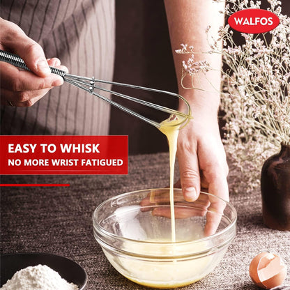 Mini Whisks Stainless Steel, Small Whisk 2 Pieces, 5In and 7In Tiny Whisk for Whisking, Beating, Blending Ingredients, Mixing Sauces8
