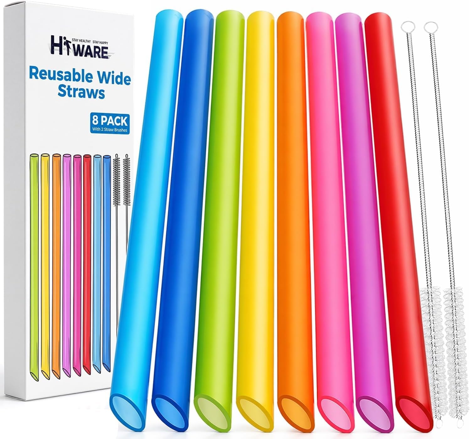 angled-tips-8-pcs-reusable-jumbo-wide-boba-straws-smoothie-straws-multi-colors-reusable-straw-bpa-free-food-grade-tritan-plastic-straw-for-bubble-teatapioca-boba-pearls-milkshakes-w-2-brushes