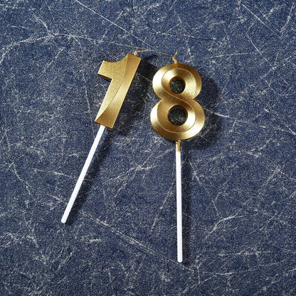 18Th Birthday Candles,Gold Number 18 Cake Topper for Birthday Decorations Party Decoration2