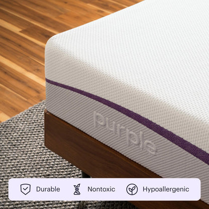 Purple Mattress – Twin XL, 9.25" Gelflex Grid, Better than Memory Foam, Pressure Relief, Temperature Neutral, Breathable, Motion Isolation, Made in USA2