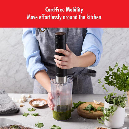 Xtend Immersion Blender Starter Set – 3-Speed Cordless Hand Blender with Battery Pack, Compact Charger, and Beaker – Powerful, Quiet, Energy-Efficient – USB-C Power Bank and LED Display2