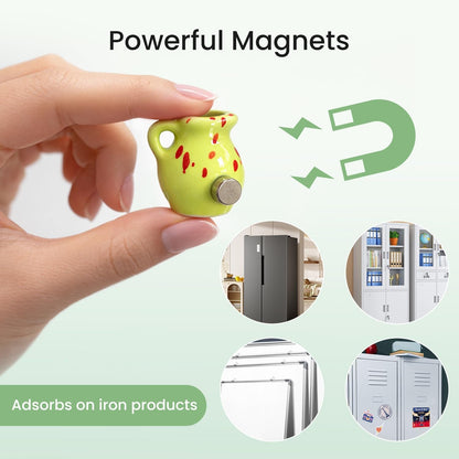 8 Pcs Cute Mini Vase Magnets for Fridge, Funny Plant Decorative Magnets5
