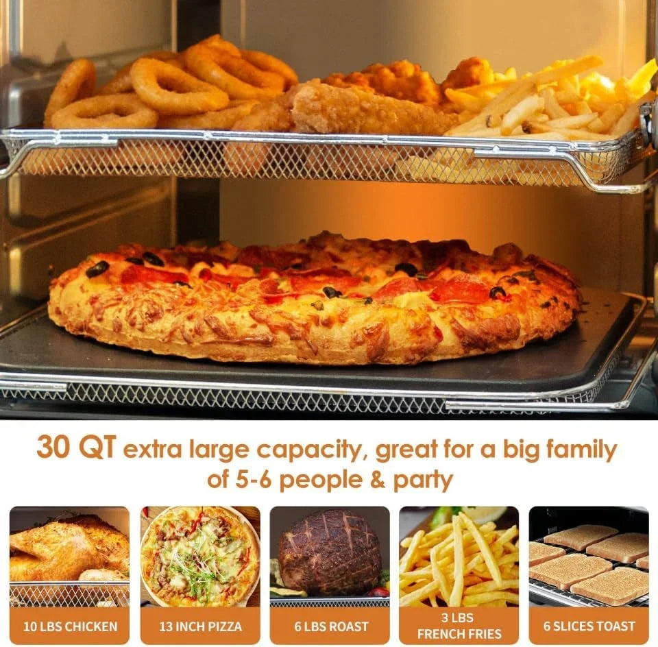 bravo-xl-air-fryer-convection-oven-112-in-1-smart-grill-combo-original-grill-flavors-marks-adjustable-heating-zones-for-toast-pizza-roast-bake-50-500-f-stainless-steel-30qt