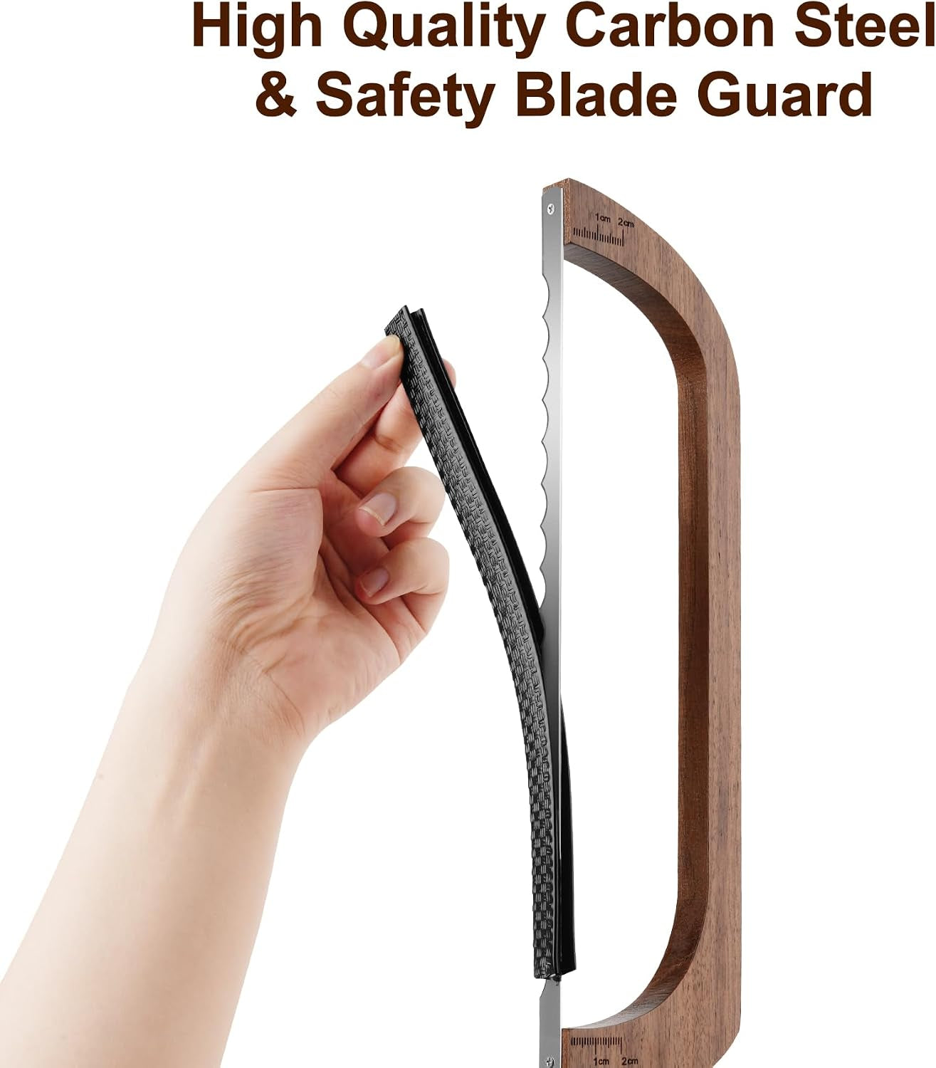 bread-knife-for-homemade-bread-sourdough-bread-slicer-bread-cutter-with-measuring-scale-15-7-serrated-blade-for-even-slices-walnut-bow-knife-with-cover-scoring-tool-gift-for-bakers