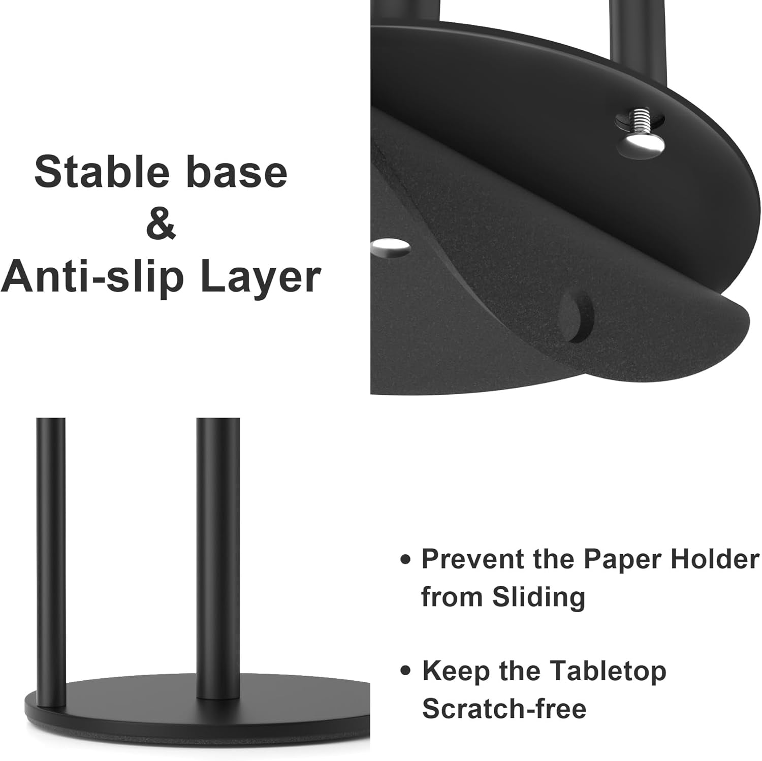 paper-towel-holder-black-stainless-steel-kitchen-countertop-roll-organizer