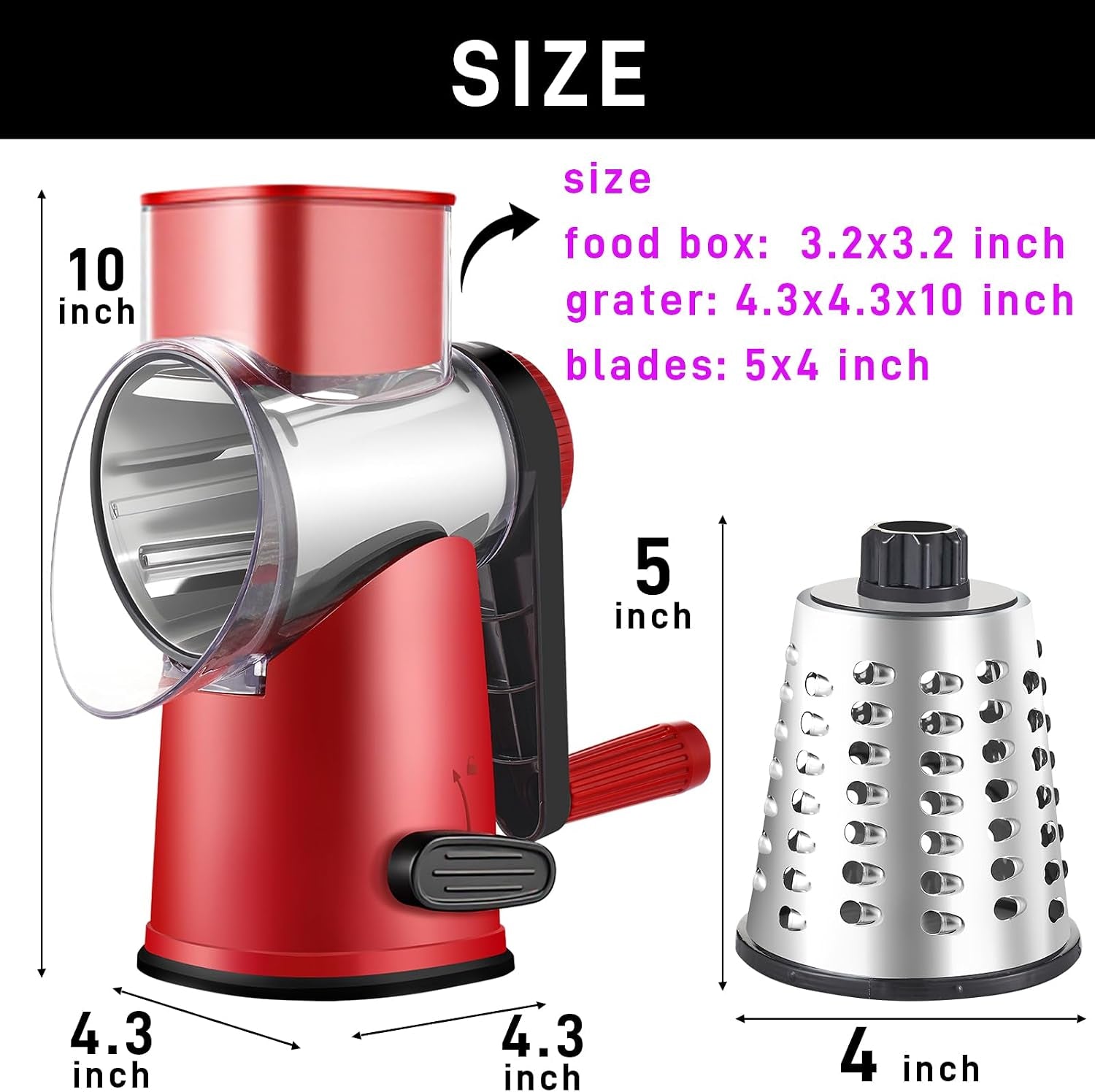 4-in-1-large-rotary-cheese-grater-hand-crank-red-black-4-graters