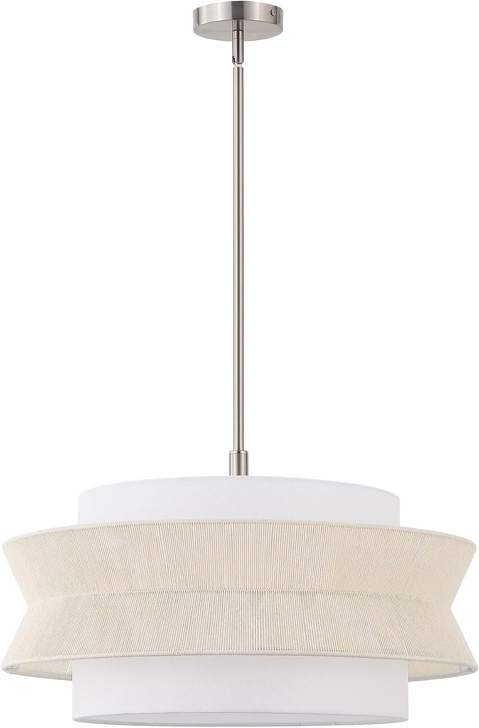 24-in-5-light-drum-chandelier-modern-farmhouse-hanging-light-with-dual-layer-woven-rope-fabric-shade-brushed-nickel-pendant-light-adjustable-for-dining-room-kitchen-island-entryway