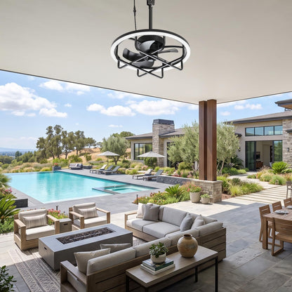 20 Inch Outdoor Plug in Ceiling Fan with Light, Waterproof Ceiling Fan, Dimmable 3CCT LED & RGB Lighting, Small Ceiling Fan for Patio Gazebo Porch Balcony Bedroom Kids Room2