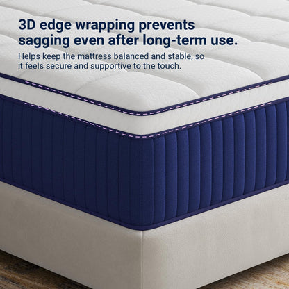 14 Inch Queen Mattress, Queen Hybrid Mattress with Gel Memory Foam12