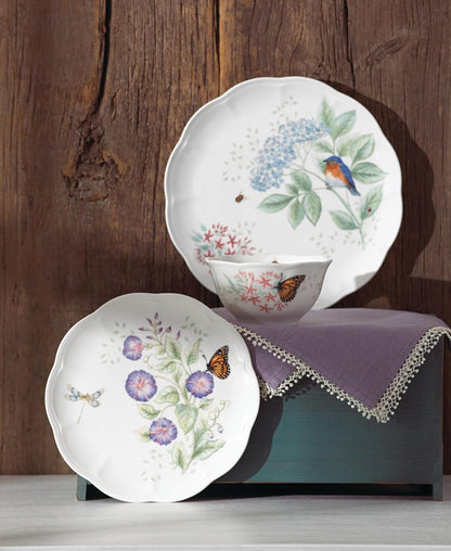 Butterfly Meadow Flutter Porcelain 12-Piece Dinnerware Set for 47
