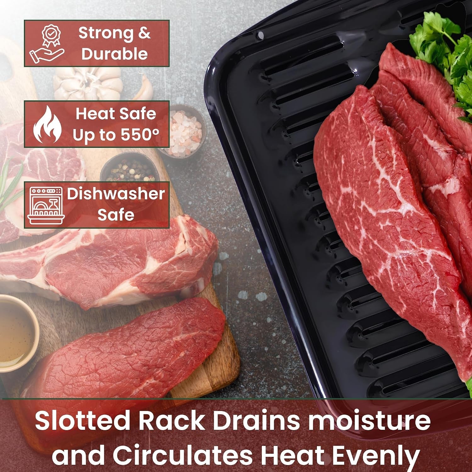 broiler-pan-for-oven-nonstick-16-75-x-13-porcelain-nonstick-coated-broiling-pan-for-oven-withstands-heat-up-to-550-f-heavy-duty-broil-pans-and-rack-circulates-heat-and-drains-fat-black