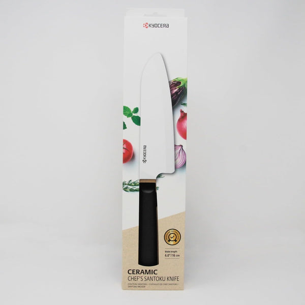 Innovationwhite 6" Ceramic Santoku Chefs Knife - White Z212 Blade with Non-Slip Black Handle4