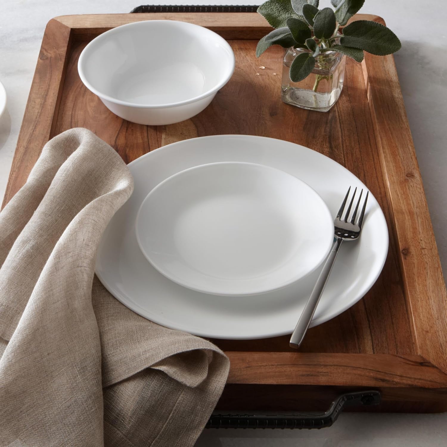 vitrelle-18-piece-service-for-6-dinnerware-set-triple-layer-glass-and-chip-resistant-lightweight-round-plates-and-bowls-set-winter-frost-white
