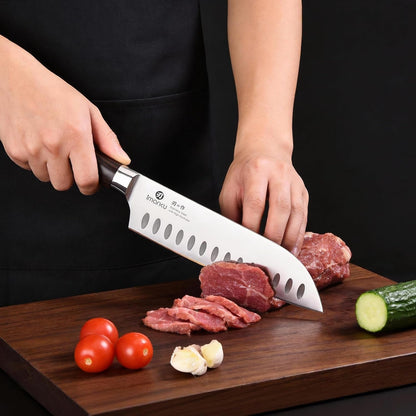 Santoku Knife 7 Inch with Sharp Japanese High Carbon Stainless Steel | Ultra Sharp Chef Knife, Kitchen Gadgets 2026, Apartment Essentials with This Kitchen Knife, Unique Gifts for Women Men5