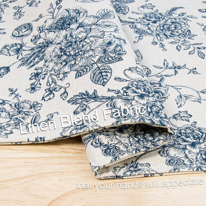 Blue Floral Fabric Placemats 13 X 19 Inch Set of 124