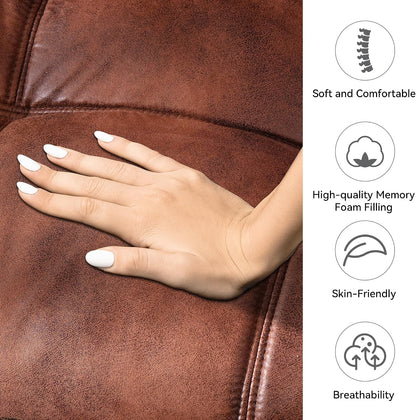 71" Convertible Futon Sofa Bed,Brown Faux Leather Futon Couch5