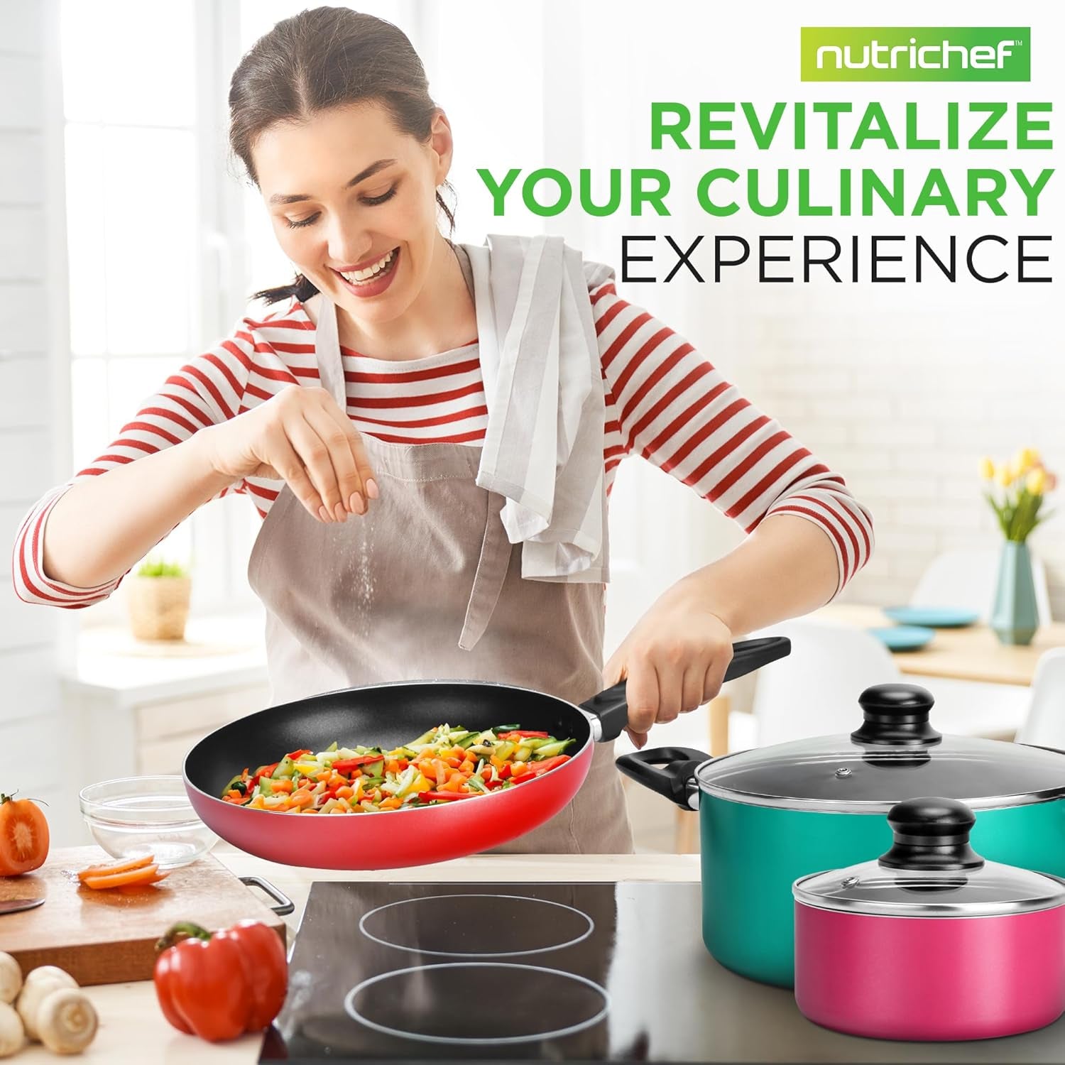 15-piece-non-stick-kitchen-cookware-set-pfoa-pfos-free-colorful-heat-resistant-lacquer-w-saucepot-frying-pans-oven-pot-lids-5-utensil-nccwcor15