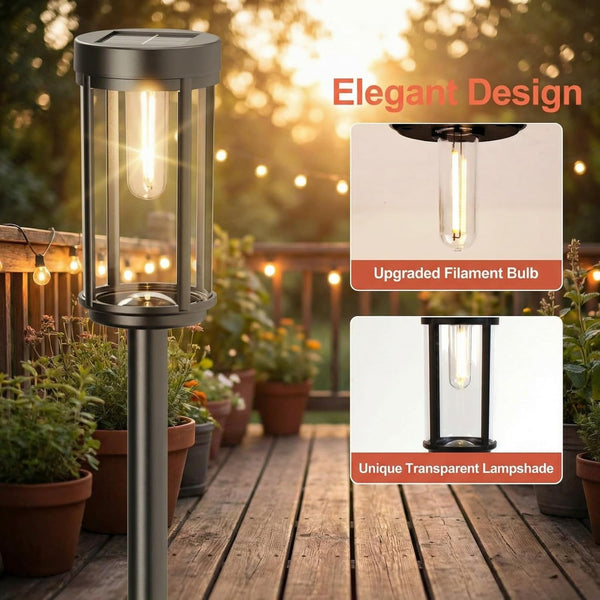Solar Pathway Lights Outdoor, 12 Pack, Warm White2