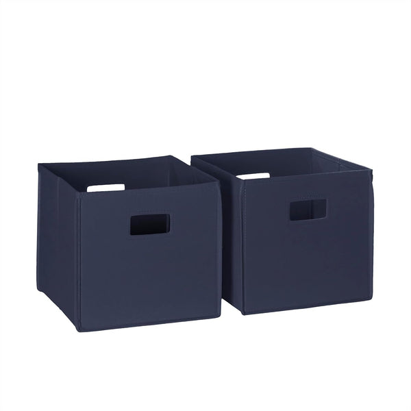 Folding Storage Bins - 2-Pack of 10In Tall Navy Cubes1
