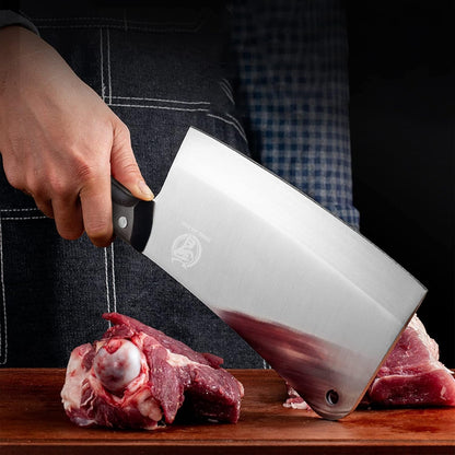 Chinese Meat Cleaver, 7“ Bone Knife, Full Tang Wengewood Handle, Heavy Duty Chopping Knife for Home & Professional Kitchen5