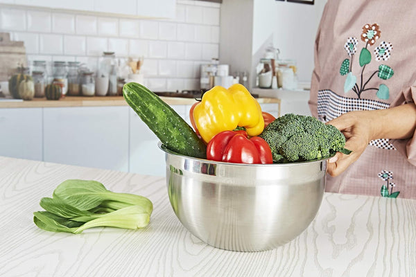 Stainless Steel Mixing Bowl for Baking Cooking and Food Storage Metal Kitchen Aid Mixing Bowls 5 Quart5