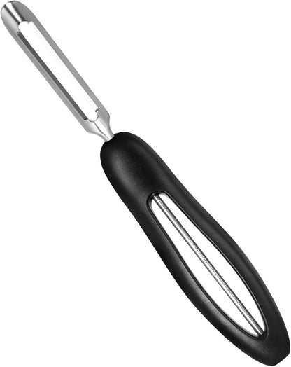 Professional #1071 Vegetable Peeler, Stainless Steel Fruit Potato Peeler, Swivel Vegetable Peeler with Easy Grip Ergonomic Handle & Ultra Sharp Stainless Steel Blades, 7 1/4 Inch Black1