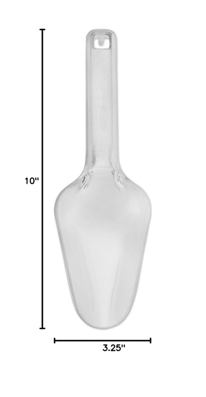 Plastic Utility Ice Scooper, 6-Ounce, Clear, Dishwasher Safe Kitchen Scoop for Weddings/Bar/Ice Bucket/Kitchen/Popcorn8