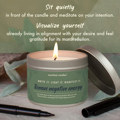 , White Sage Candles for Cleansing House Negative Energy, 45 Hour Burn, Pure Sage Smudge Candle, Positive Energy Meditation Candle, Aromatherapy Candle, Spiritual Gifts, Healing Sage4