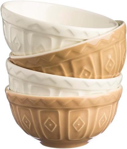 Cane Preparation Bowls Set | 10Cm Stoneware Bowls | 175Ml Capacity | Dishwasher Safe | Ideal for Prep, Pinch Pots, Dips & Desserts1