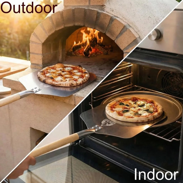 12 X 14 Aluminum Pizza Peel with Detachable Handle | 35.5-Inch Overall Length with 21-Inch Wooden Handle, Pizza Paddle & Pizza Spatula for Outdoor Pizza Ovens7