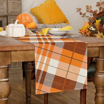 Fall Table Runners 60 Inches Long Kitchen Dining Plaid Decor 13X606
