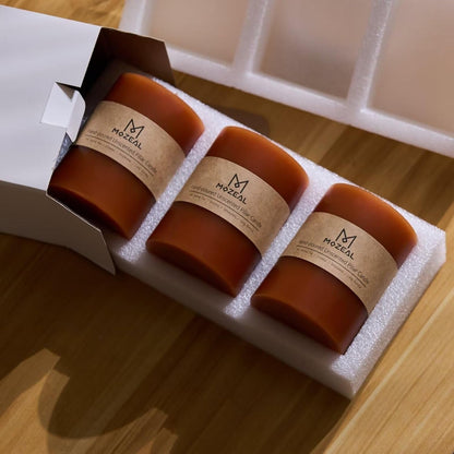 3" X 4" Hand-Poured Unscented Candle, Dripless Pillar Candle Set of 3, Long Clean Burning, Approx 72 Hours Burn Time, Rustic Country Style, Wedding, Autumn, Home Decor, Burnt Orange5