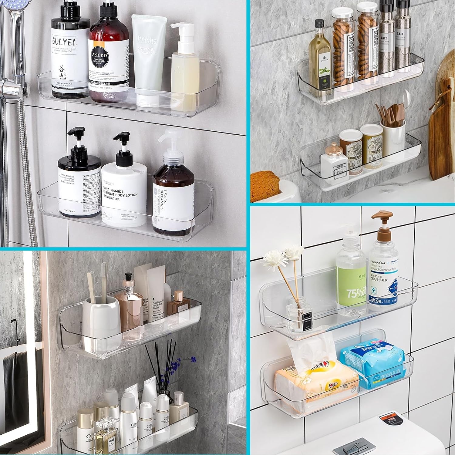 2-pack-adhesive-shower-shelves-acrylic-bathroom-wall-caddy-clear