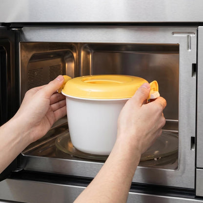 Microwave Rice Cooker Small 2 Quart Microwave Steamer for Vegetables | Portable Rice Steamer for Pasta, Soup, Grains, Container for Small Kitchens Bpa Free, Dishwasher Safe2
