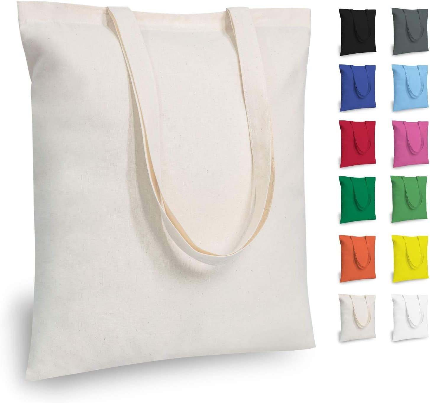 12-pack-economical-16x15-cotton-tote-bags-lightweight-medium-reusable-grocery-shopping-cloth-bags-suitable-for-diy-advertising-promotion-gift-activity
