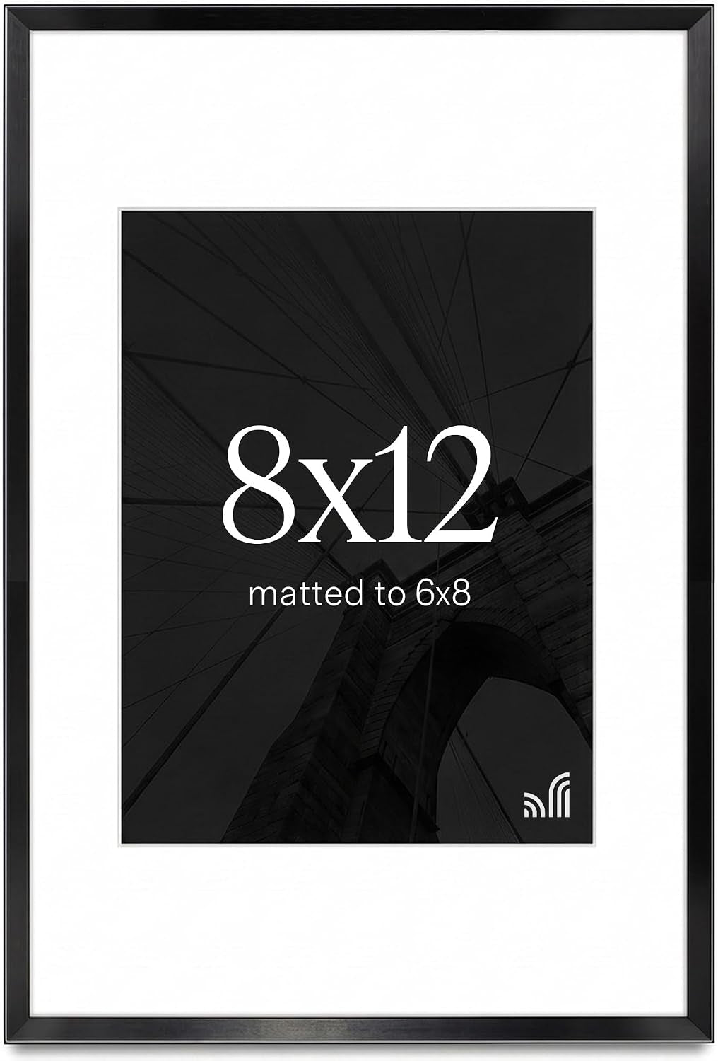 8x12-picture-frame-matted-to-6x8-metal-black