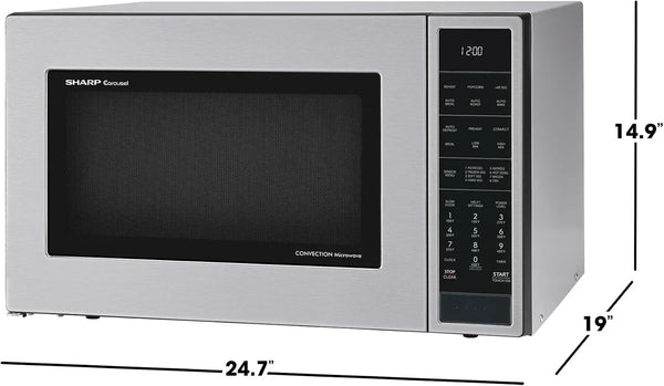 SMC1585KS Convection Countertop Microwave Oven with Removeable 15.4" Carousel Turntable, 1.5 Cubic Feet, 900 Watt, Sensor Cooking, Stainless Steel | 1.5 Cubic Feet, 900 Watt, Removeable 15.4" Carousel Turntable, Sensor Cooking9