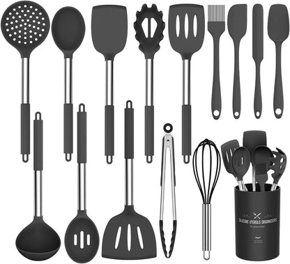 Kitchen Utensil Set, 15Pcs Silicone Cooking Utensils1