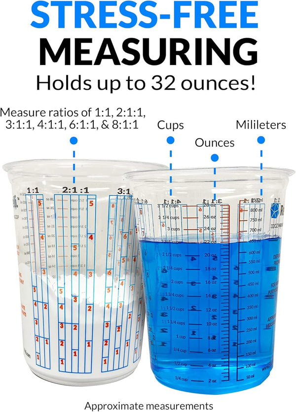 Paint Mixing Cup (50 Pcs) 32 Oz (1 Quart) | Disposable Measuring Cups3