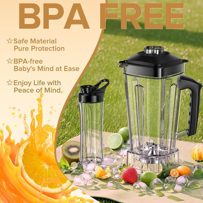 Blenders for Kitchen, 1800W High Speed Smoothie Maker with 68Oz Large Pitcher, 20Oz Travel Cup, Pulse Self-Cleaning & Overheat Protection, Red6