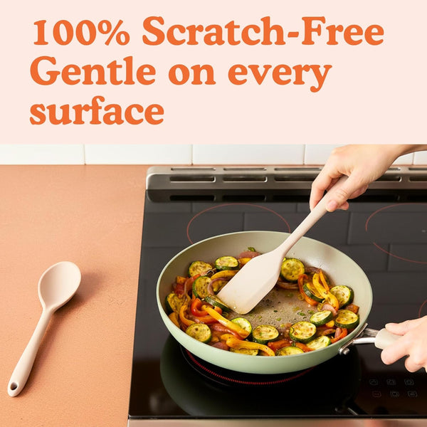 Nontoxic Platinum Silicone Utensils, 100% Plastic-Free, 8-Pcs, Beige5