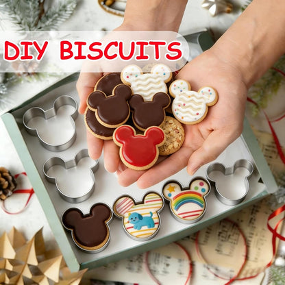 Mouse Cookie Cutter Sandwich Cutters for Kids DIY Lunchbox Bento Box Fruit Cutters Vegetable Cutters for Children Boys Girls, Pack of 53