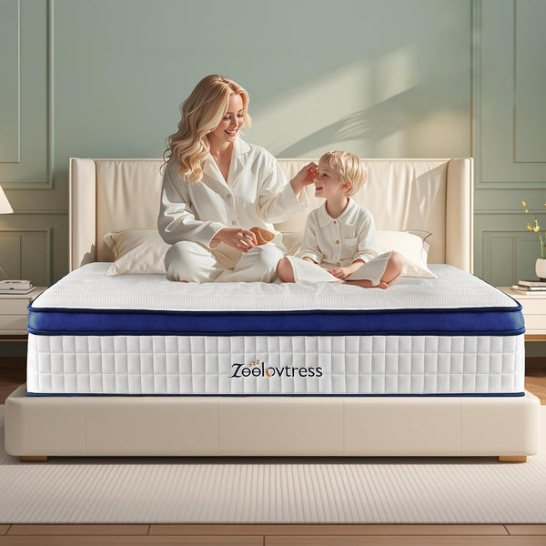 Queen Mattress 14 Inch with Gel Memory Foam and Pocketed Coils8