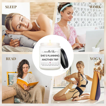 Travel Gifts for Women, Funny Travel Lover Candle, Lavender Scent7
