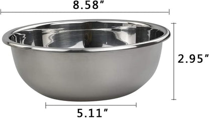 18/10 Stainless Steel Nesting Mixing Bowls for Meal Prep, Set of 42