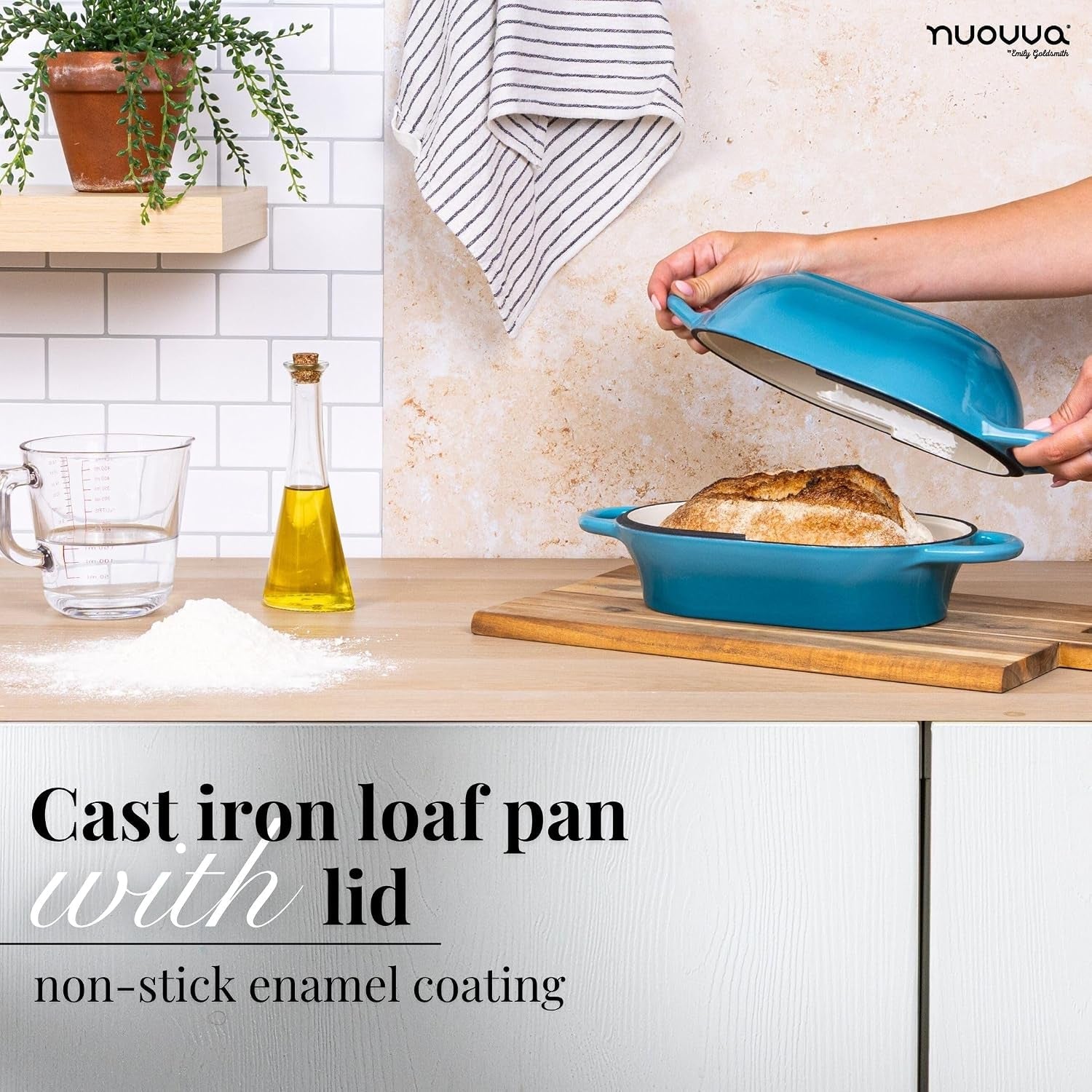 dutch-oven-for-sourdough-bread-baking-enamelled-cast-iron-bread-loaf-pot-oven-safe-non-stick-bread-pot-rectangular-light-blue-24cm-x-16cm-by