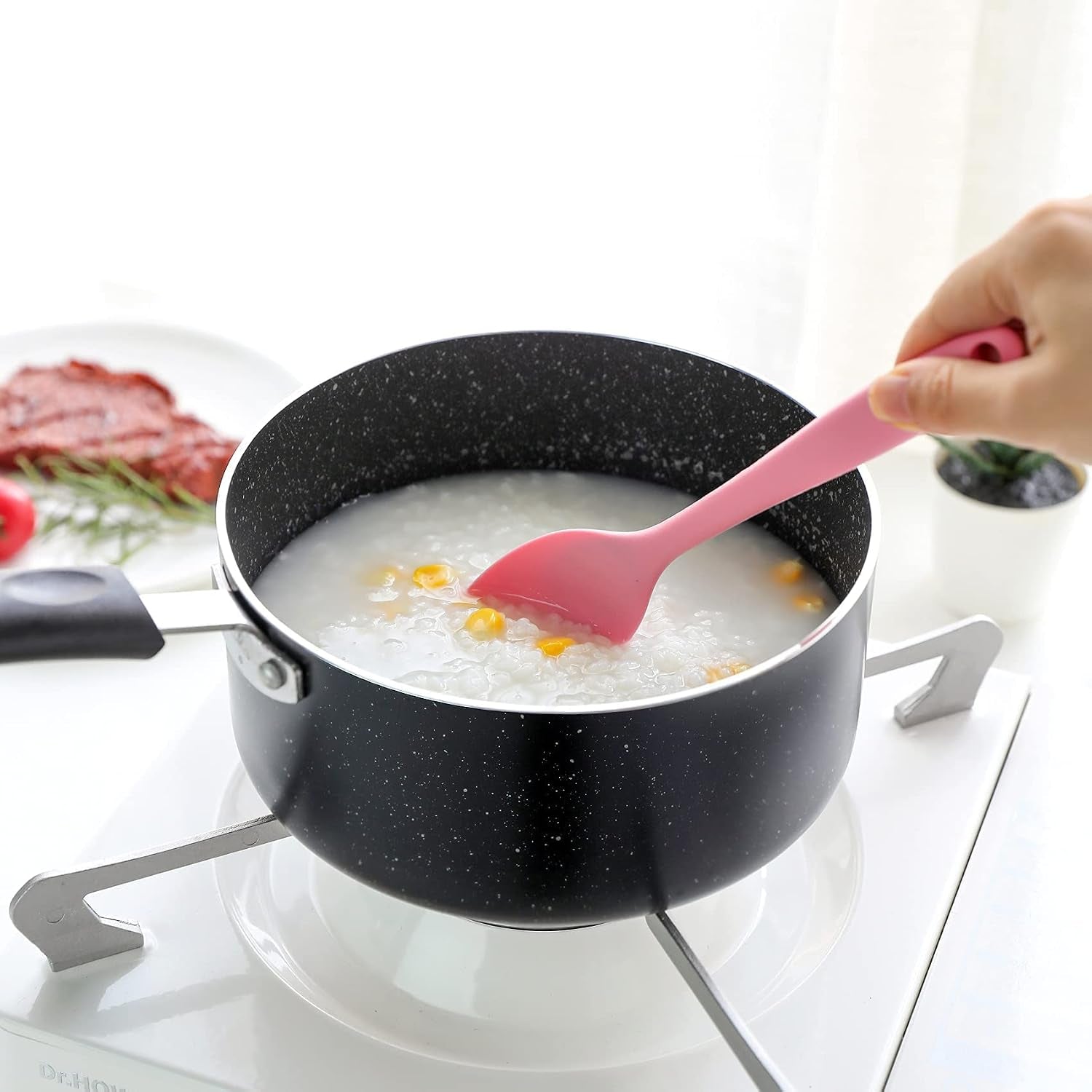 nonstick-saucepan-set-1-quart-and-2-quart-ultra-non-stick-sauce-pan-small-pot-with-glass-lid-great-for-home-kitchen-restaurant-black
