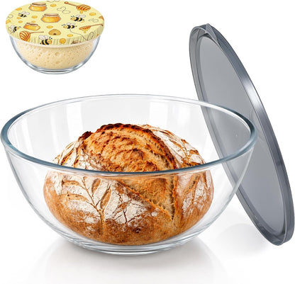 4.7 QT Large Glass Mixing Bowl with Lid for Sourdough Bread1
